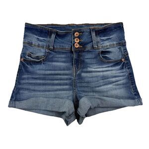 Ariya Jeans Cuffed High Waisted Denim Shorts 3 Button Size 9 / 29